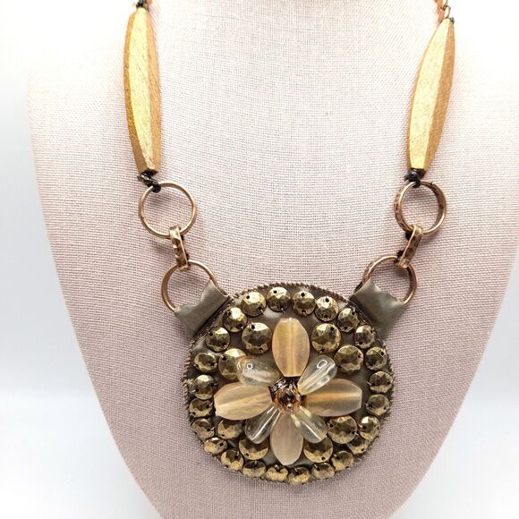 Chico's Large Pendant Necklace, Book Chain, NWT, 24" - Picture 4 of 11